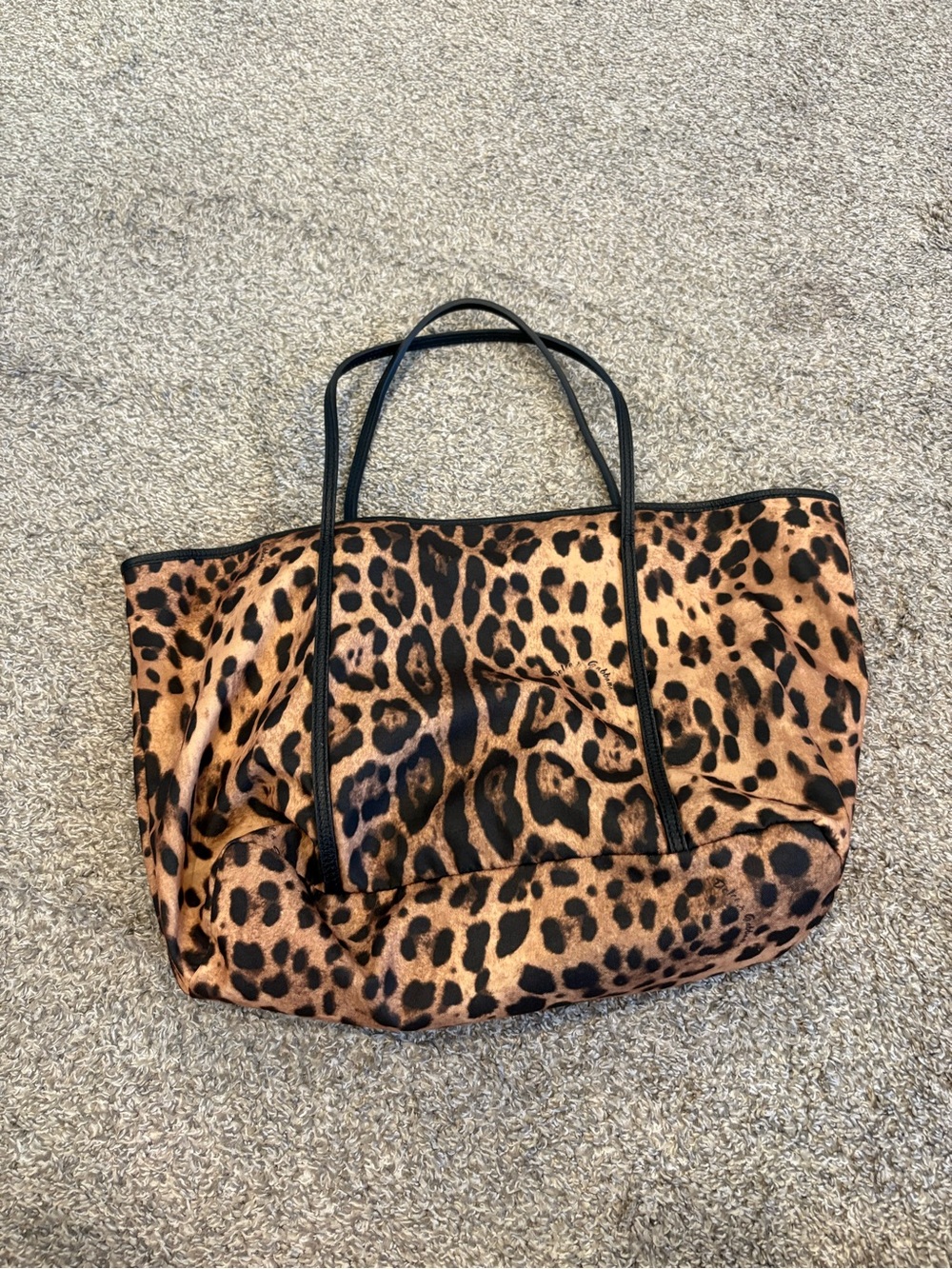 Dolce and Gabbana Leopard Print Fabric Animalier Tote - Picture 2 of 5